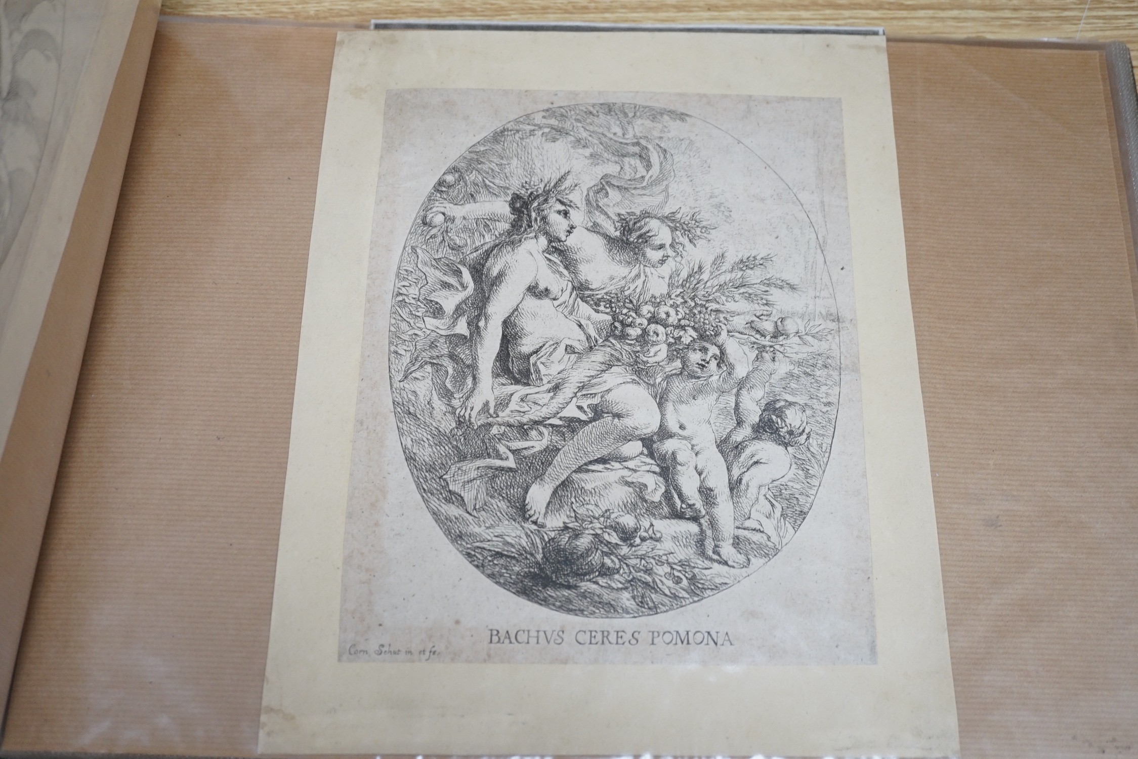 Old Master, a folio of assorted copper and steel engravings together with other prints, including Salvatore Rosa, Cornelius Schut, Philipp Gall and others